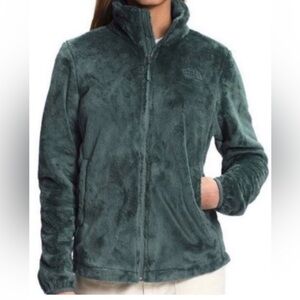 North Face Dark Green Osito Full Zip Fleece Jacket Forest Emerald Green Size Med
